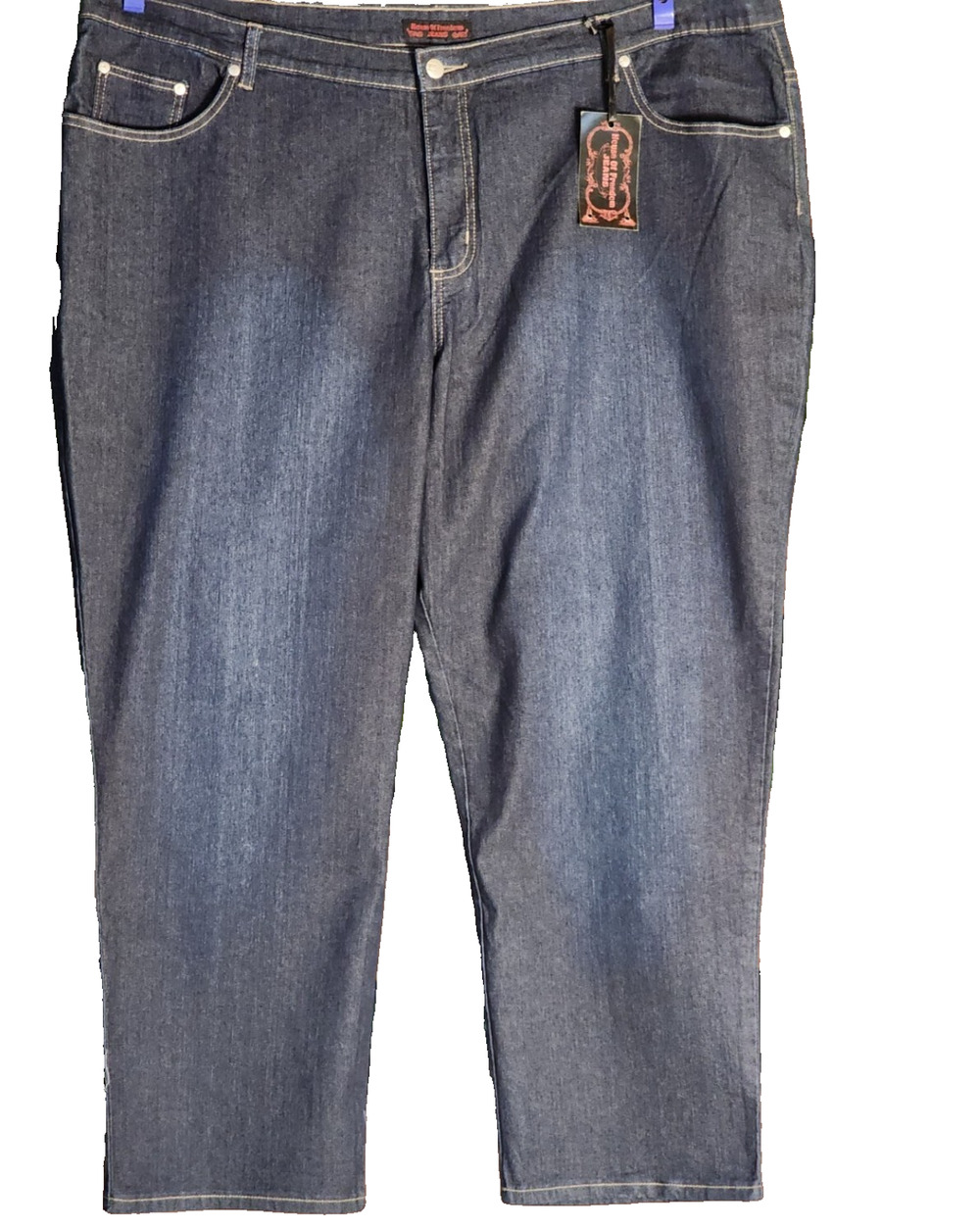House of Freedom Women's 46W x 28L Blue Jeans High Rise Stretch Straight NWT
